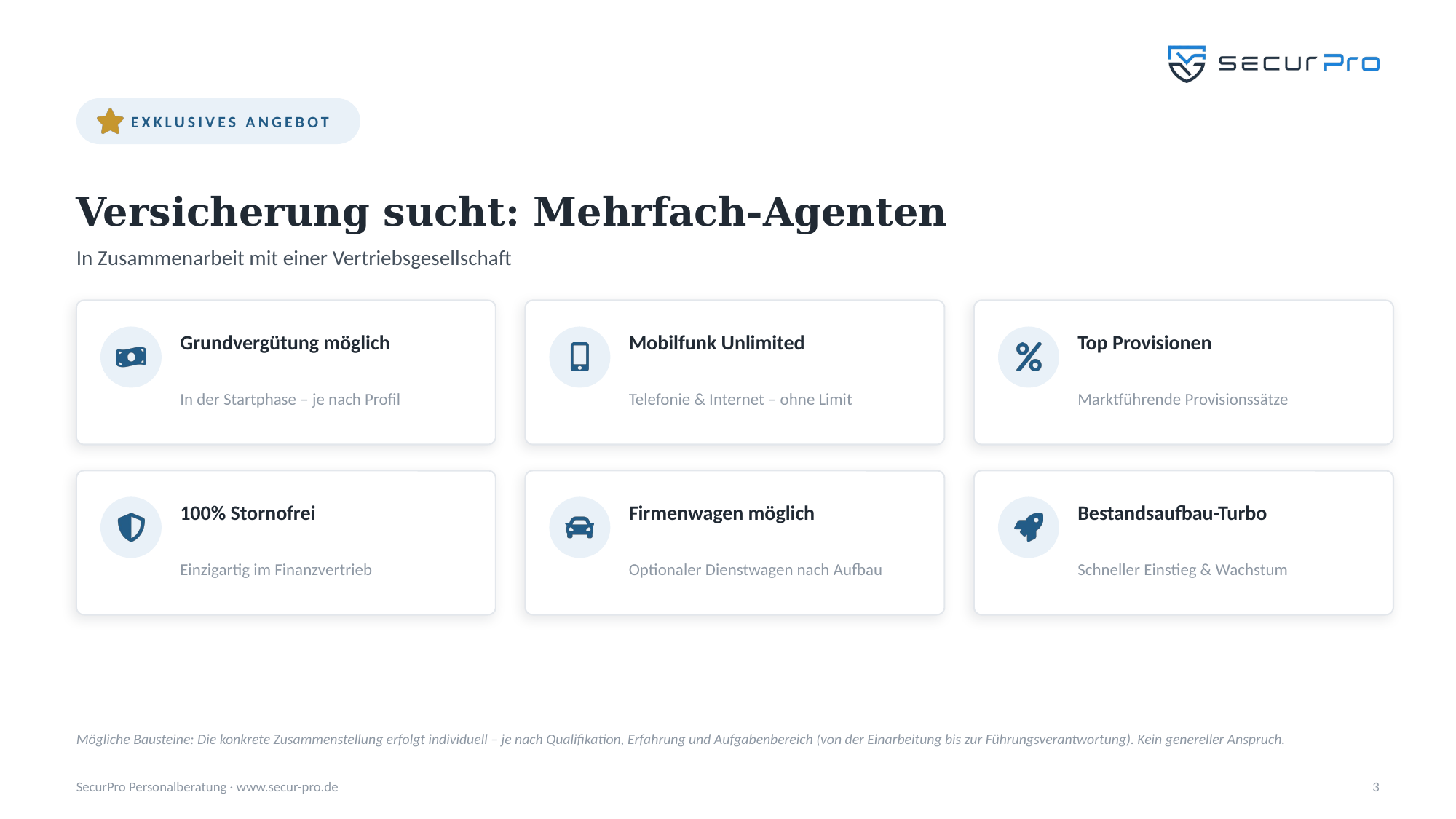 Exklusives Angebot – Versicherung sucht Mehrfach-Agenten